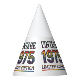 Gorra de Fiesta de papel Vintage 1975