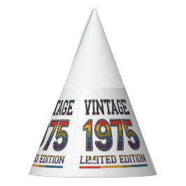 Gorra de Fiesta de papel Vintage 1975