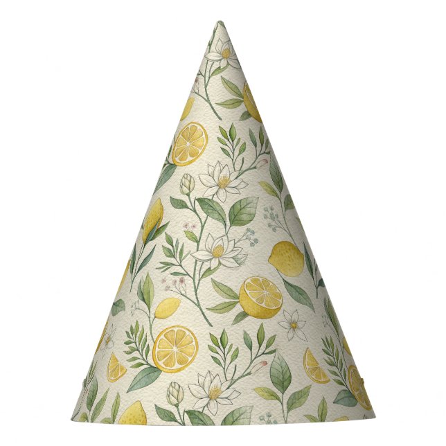 Gorra de Fiesta de patrones de flores y lémulas (Anverso)