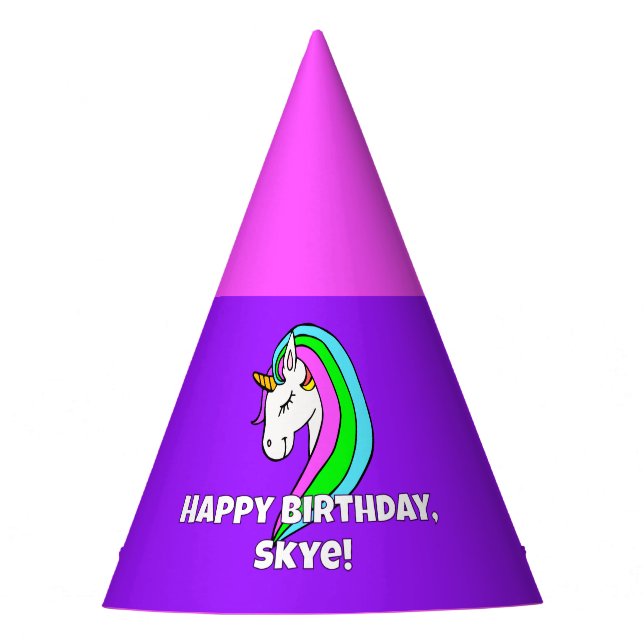 Gorra de Fiesta de Rainbow Unicorn (Anverso)