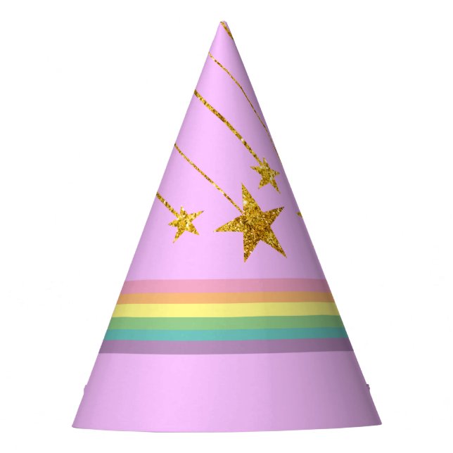 Gorra de Fiesta de unicornio en el arcoiris (Anverso)