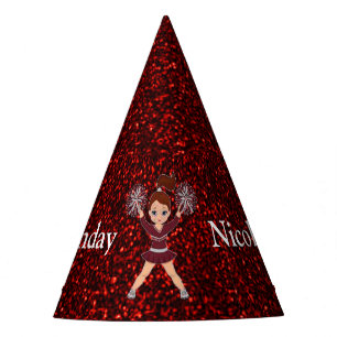 Gorra de Fiesta "Feliz cumpleaños" Red Sparkle