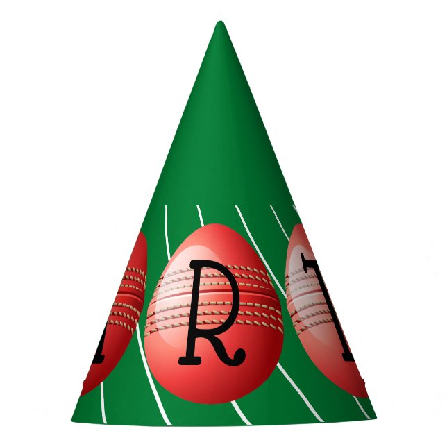 Gorra de Fiesta temática de bola de cricket (Anverso)
