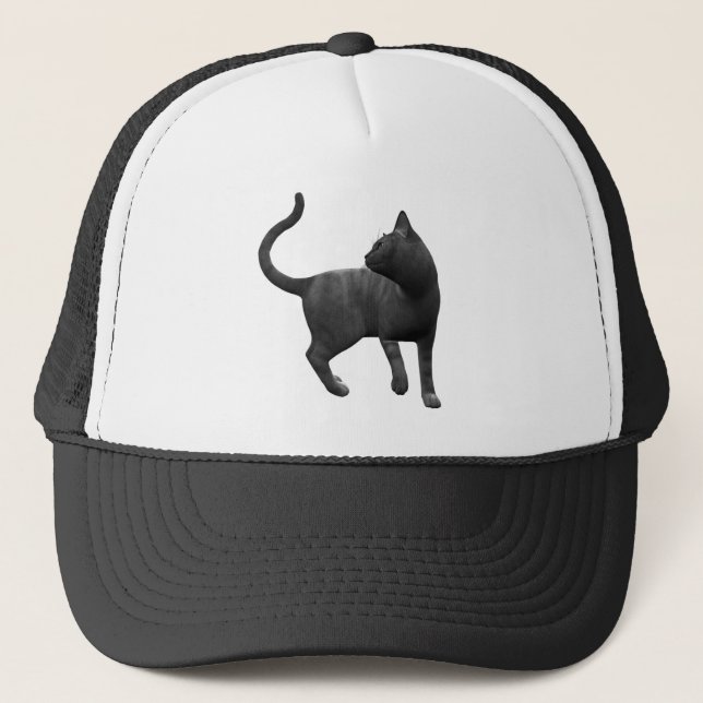 Gorra de gato negro malicioso (Anverso)