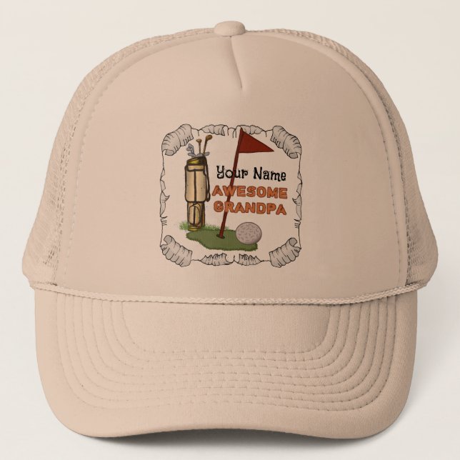 Gorra de golf Awesome Grandpa (Anverso)