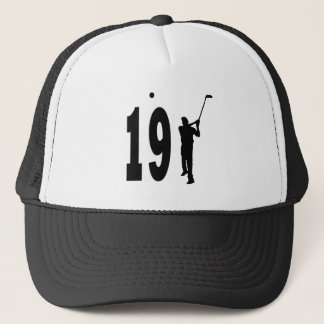 Gorra de golf de camioneros blancos y negros