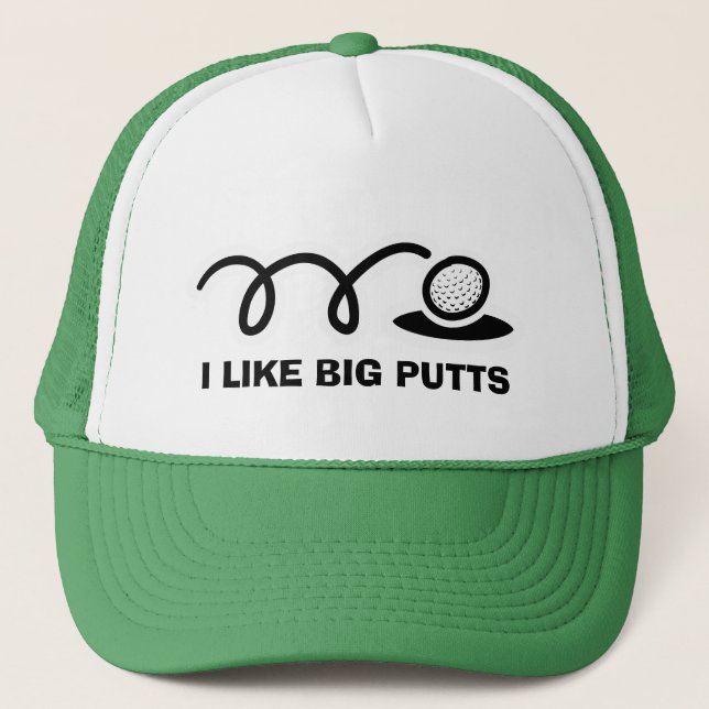 Gorra de golf divertido | me gustan las putas gran (Anverso)