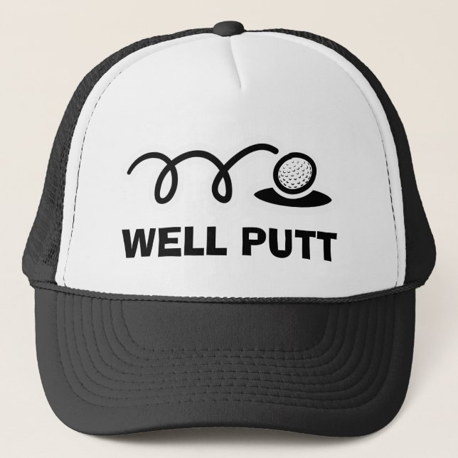 Gorra de golf divertido | pozo (Anverso)