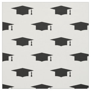 gorra de graduación con tela textil de estampado