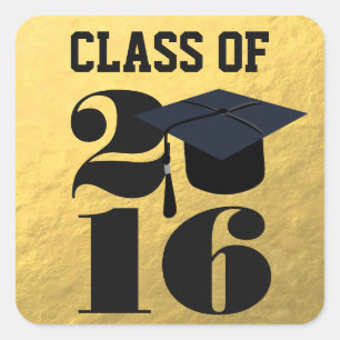 Gorra de gramática Gold 2016   Pegatina de graduac