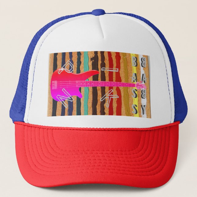 Gorra de guitarra para bebe rosa (Anverso)
