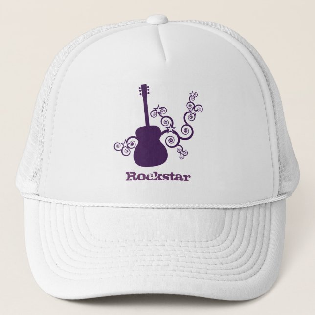 Gorra de guitarra Rockstar, morado (Anverso)