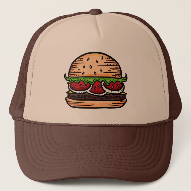 Gorra de humor de las hamburguesas de apoyo (Anverso)