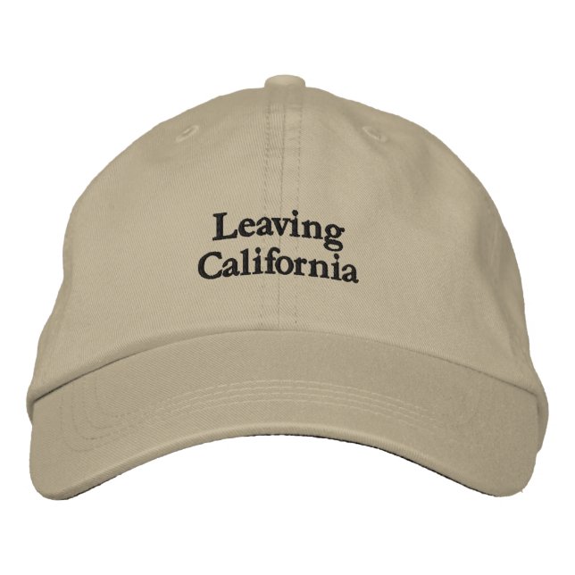 Gorra de khaki bordada Leaving California (Anverso)
