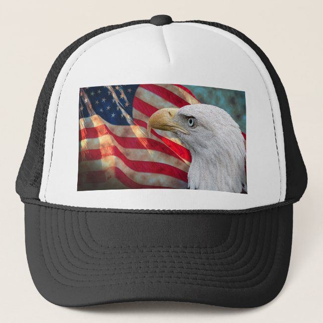 Gorra de la bandera americana con Eagle (Anverso)