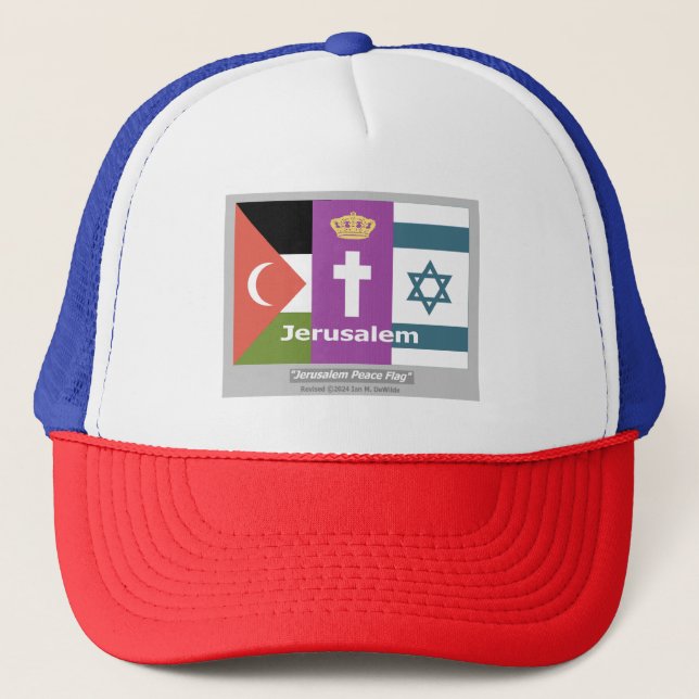 Gorra de la Bandera de la Paz de Jerusalén (Anverso)