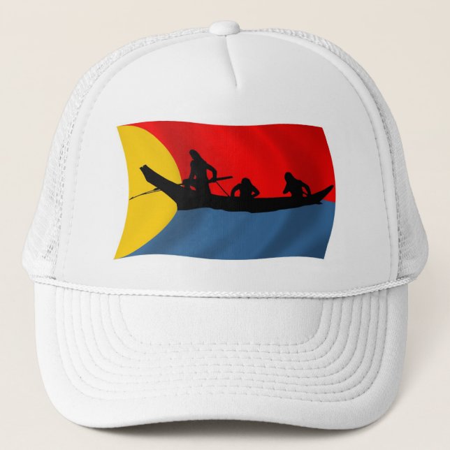Gorra de la bandera de la tribu Clatsop (Anverso)