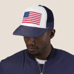 Gorra de la bandera estadounidense - Estados Unido<br><div class="desc">Estados Unidos - Estados Unidos de América - Bandera - Patriótico - Día de la Independencia - 4 de julio - Personalizable - Elegir / Añadir su texto único / color / imagen - Hacer su regalo especial - Redimensionar y mover o eliminar y agregar elementos / imágenes con herramienta...</div>