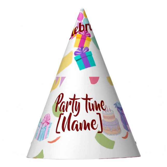 Gorra de la celebración del tiempo Fiesta personal (Anverso)