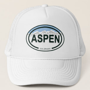 Gorra de la etiqueta de la montaña de Aspen