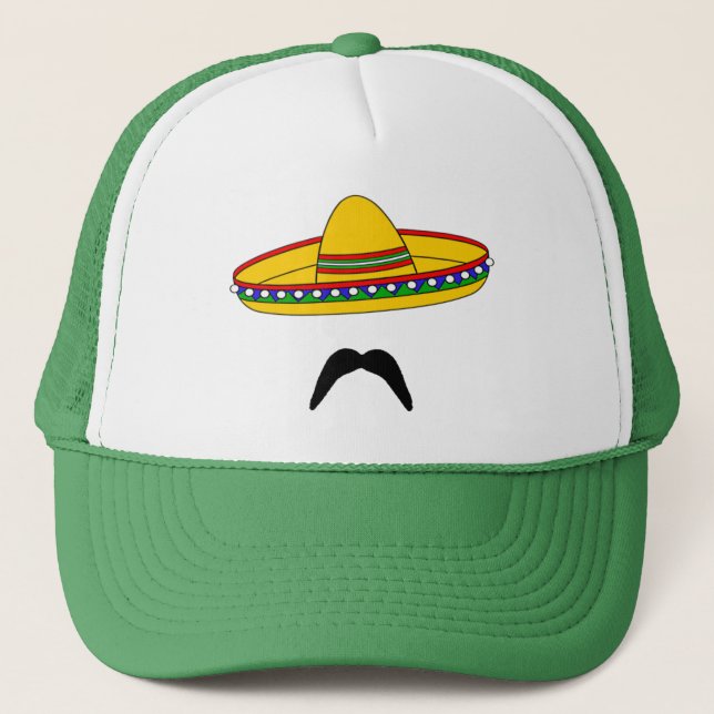 Gorra de la fiesta de Cinco de Mayo del bigote y (Anverso)