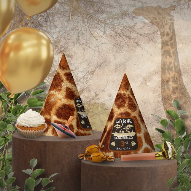 Gorra de la fiesta de cumpleaños de la jirafa impr (Subido por el creador)