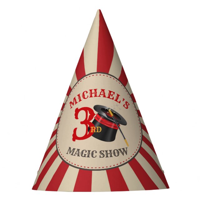 Gorra de la fiesta de cumpleaños de Magic Show Cir (Anverso)