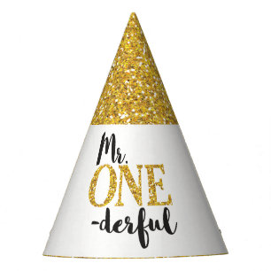 Gorra de la fiesta de cumpleaños de Sr. ONEderful