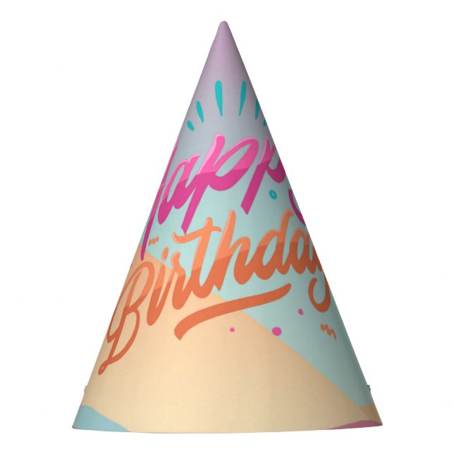 Gorra de la fiesta de cumpleaños del Cono clásico (Anverso)