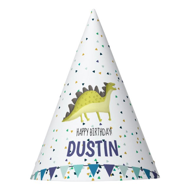 Gorra de la fiesta de cumpleaños del dinosaurio (Anverso)