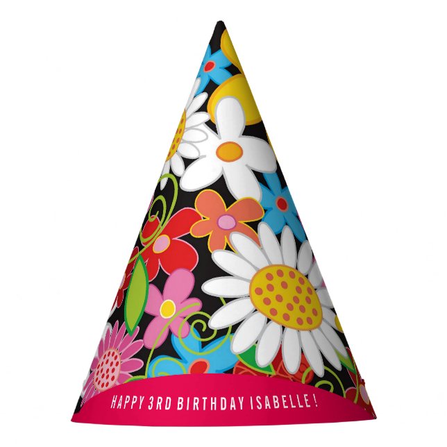 Gorra de la fiesta de cumpleaños del jardín de las (Anverso)
