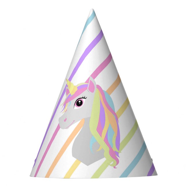 Gorra de la fiesta de cumpleaños del unicornio del (Anverso)