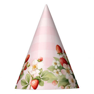 Gorra de la fiesta de cumpleaños rosa Strawberry g