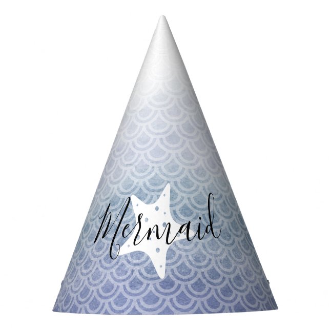 Gorra de la fiesta de cumpleaños Starfish Azul (Anverso)