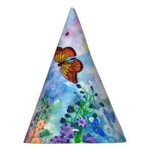 Gorra de la fiesta de jardín de la mariposa
