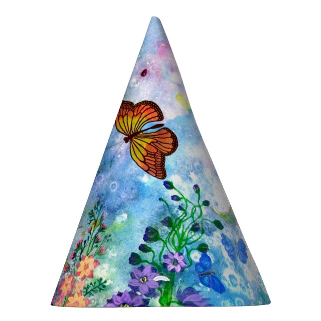 Gorra de la fiesta de jardín de la mariposa (Derecha)