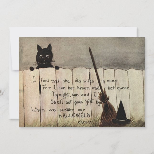 Gorra de la habitación de la bruja de gato negro (Anverso)