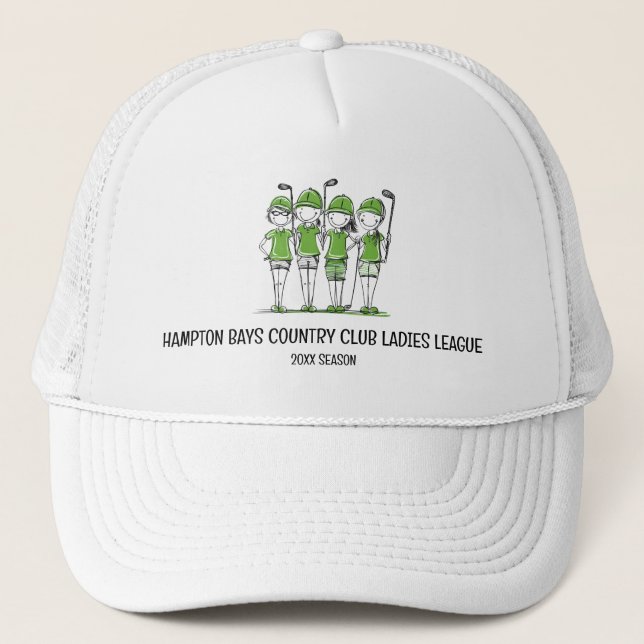 Gorra de la Liga de Golf de las Damas Personalizad (Anverso)