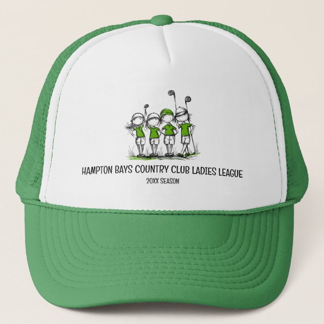 Gorra de la Liga de Golf de las Damas Personalizad (Anverso)