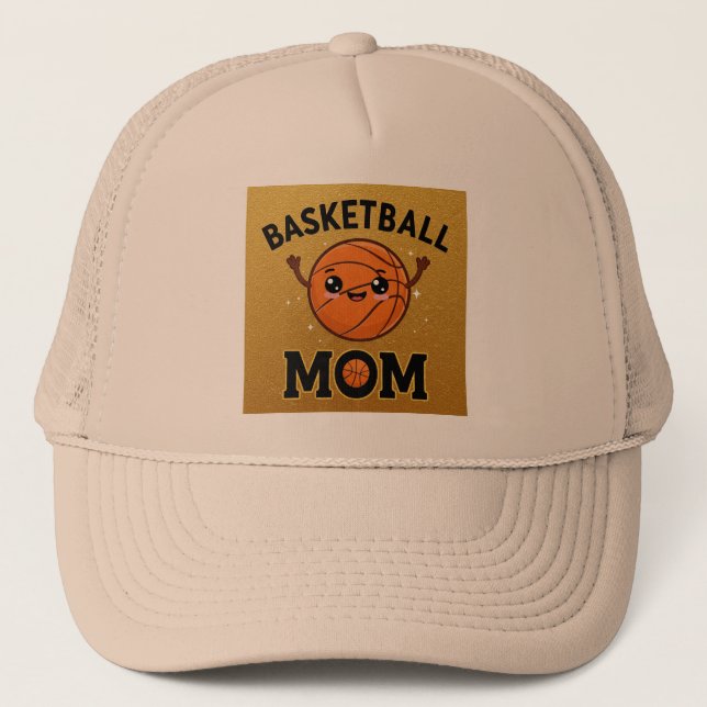 Gorra de la Madre del Baloncesto Cute Khaki (Anverso)