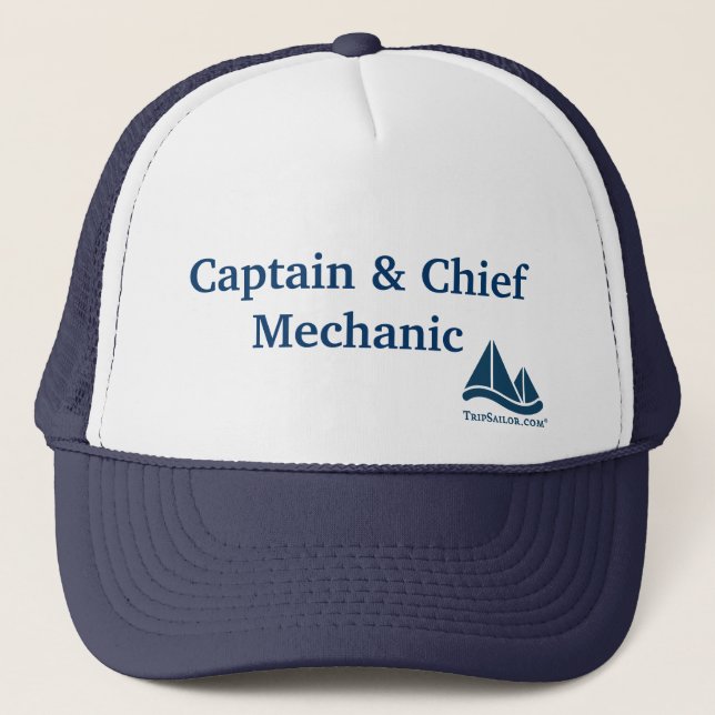 Gorra de la navegación del mecánico del capitán y (Anverso)