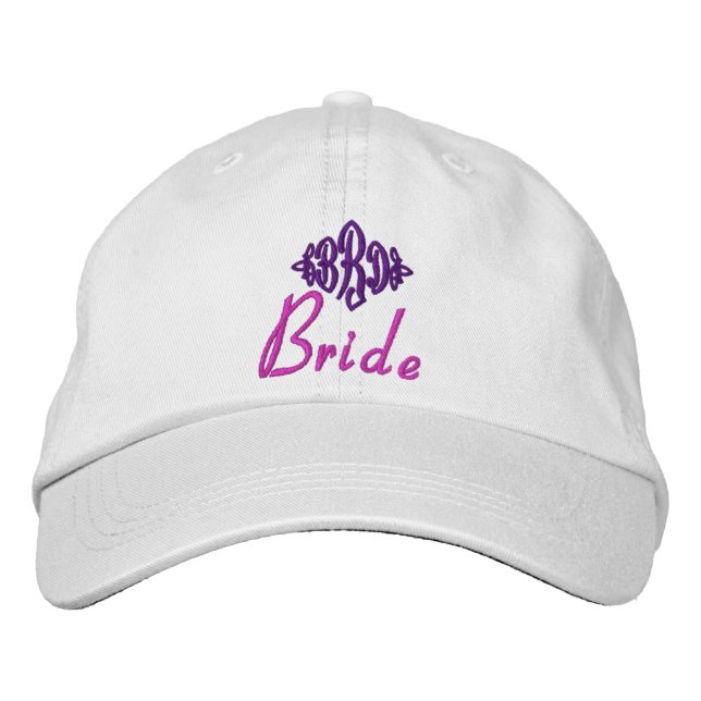 Gorra de la novia - con iniciales personalizados (Anverso)
