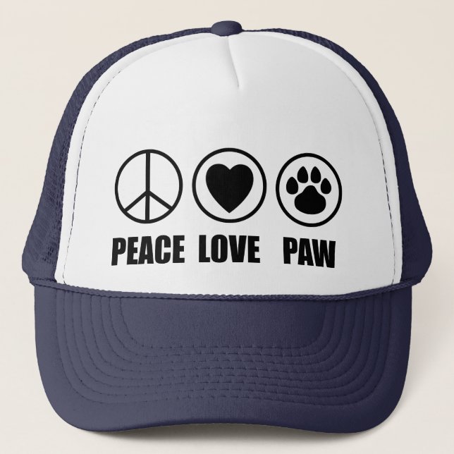 Gorra de la pata del amor de la paz (Anverso)