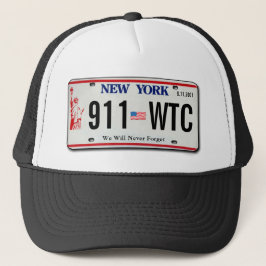 gorra de la placa de matrícula 911 Memorial NY