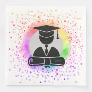 Gorra de la servilleta del partido de graduación y