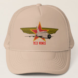 Gorra de las alas rojas rusas Mig 21