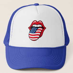 Gorra de lengua con bandera de EE. UU. – Sombrero