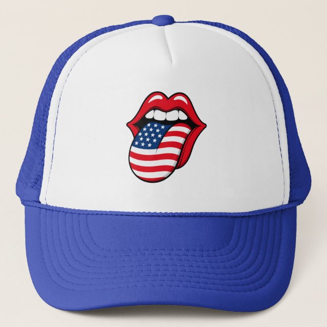 Gorra de lengua con bandera de EE. UU. – Sombrero  (Anverso)