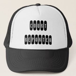Gorra de letras blancas negras de un reportero de