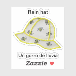 Gorra de lluvia/Un gorro de lluvia Pegatina